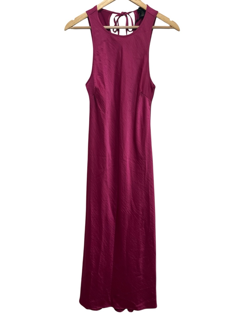 House of Harlow 1960 NWT Deep Pink Magenta Raspberry Satin Bias Slip Dress M